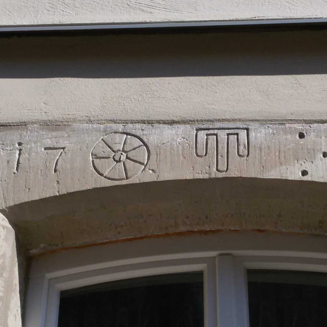 GEEK Gerhard Staib Hausinschrift Stuttgart Vaihingen Pfarrhaus q